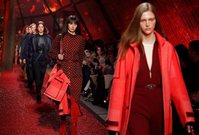 Models present creations by French designer Nadege Vanhee-Cybulski. (REUTERS/Pascal Rossignol) Models present creations by French designer Nadege Vanhee-Cybulski. (REUTERS/Pascal Rossignol)