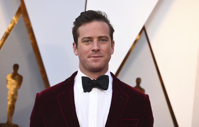 Armie Hammer arrives at the Oscars. (Jordan Strauss/Invision/AP) Armie Hammer arrives at the Oscars. (Jordan Strauss/Invision/AP)