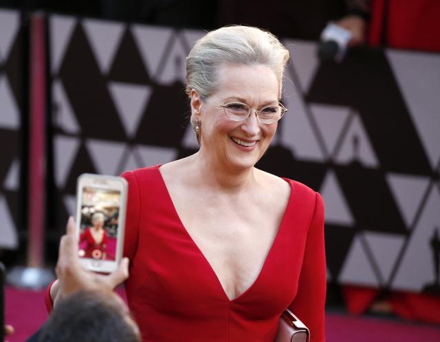 Meryl Streep arrives at the Oscars on Sunday. (Eric Jamison/Invision/AP) Meryl Streep arrives at the Oscars on Sunday. (Eric Jamison/Invision/AP)