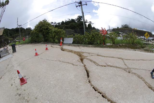 An undated handout photo received on March 5 from Oil Search Limited shows damage to Oil Search’s Hegigio Camp in Papua New Guinea. (AFP) An undated handout photo received on March 5 from Oil Search Limited shows damage to Oil Search’s Hegigio Camp in Papua New Guinea. (AFP)