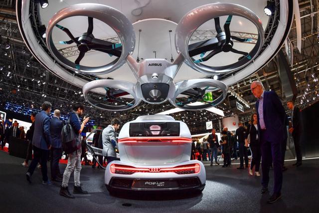 Cars with retractable helicopter blades? Flying cars are taking off at Geneva auto show