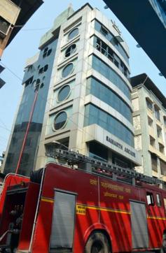 Fire broke out on the fifth floor of the six-storey Samarth Arcade on Uthalsar Road, Thane. (Praful Gangurde) Fire broke out on the fifth floor of the six-storey Samarth Arcade on Uthalsar Road, Thane. (Praful Gangurde)
