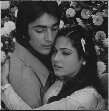 Sanjay Dutt and Tina Munim in a film still from 1981. (HT Photo)