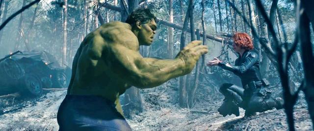 The Hulk and Black Widow share a quiet moment in Avengers: Age of Ultron. (Marvel) The Hulk and Black Widow share a quiet moment in Avengers: Age of Ultron. (Marvel)