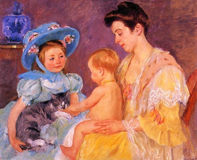 Children Playing with a Cat (1908) by Mary Cassatt (Wikimedia Commons ) Children Playing with a Cat (1908) by Mary Cassatt (Wikimedia Commons )