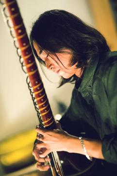 Musician Saem Bawy Han, 29, has a diploma in performing arts from BHU, specialising in sitar, and is currently pursuing a Bachelors degree in the same field. He often performs at local cultural events. (Rajesh Kumar/HT Photo)