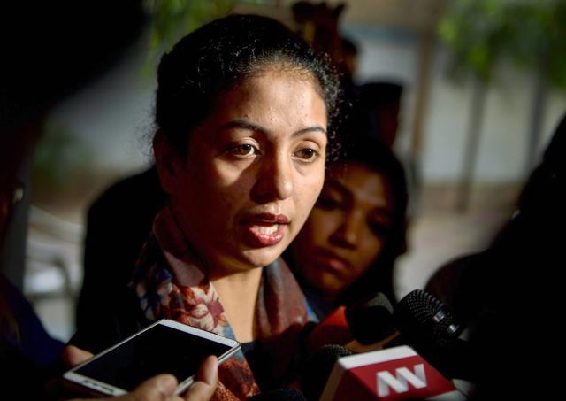 Mohammed Shami's wife Hasin Jahan, who has accused her husband of torture and having extra-marital affairs, talks to the media in Kolkata. (PTI) Mohammed Shami's wife Hasin Jahan, who has accused her husband of torture and having extra-marital affairs, talks to the media in Kolkata. (PTI)