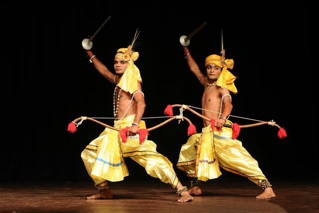 The dance group Aangika presented five acts of Mayur Bhanj Chhau.