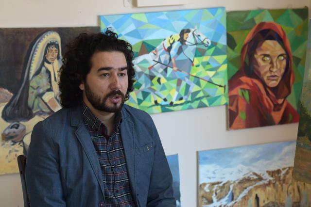 In this photograph taken on March 15, 2018, Artlords co-founder and president Omaid Sharifi takes part in an interview with AFP in Kabul. (AFP) In this photograph taken on March 15, 2018, Artlords co-founder and president Omaid Sharifi takes part in an interview with AFP in Kabul. (AFP)