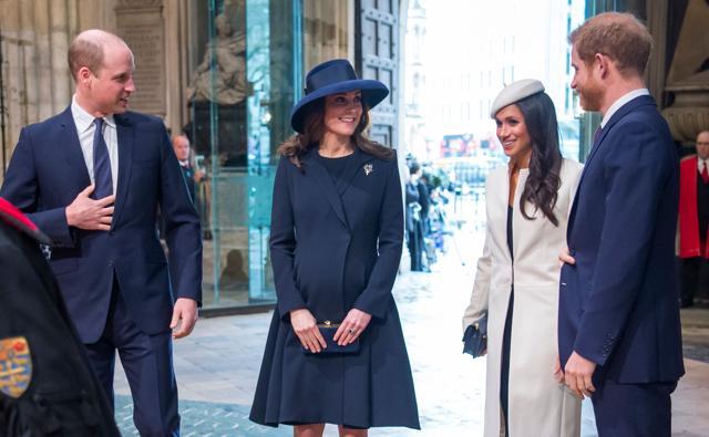 (L-R) Britain's Prince William, Duke of Cambridge, Britain's Catherine, Duchess of Cambridge, US actress Meghan Markle and her fiancee Britain's Prince Harry attend a Commonwealth Day Service at Westminster Abbey. (AFP) (L-R) Britain's Prince William, Duke of Cambridge, Britain's Catherine, Duchess of Cambridge, US actress Meghan Markle and her fiancee Britain's Prince Harry attend a Commonwealth Day Service at Westminster Abbey. (AFP)