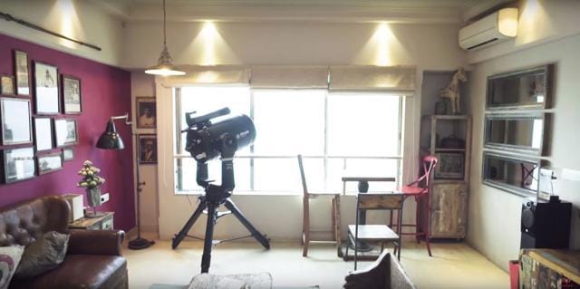 A view of Sushant Singh Rajput’s living room. (Youtube/Asian Paints)