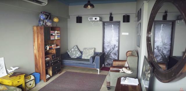 Sushant’s entertainment room. (Youtube/Asian Paints)