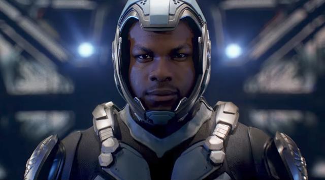 The soldiers are led by a hustler-turned-saviour played by John Boyega. The role demands a lot of clanging, the odd jingoistic speech, and little else.