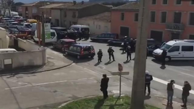 The area outside the supermarket in Trebes. (ANI Twitter) The area outside the supermarket in Trebes. (ANI Twitter)