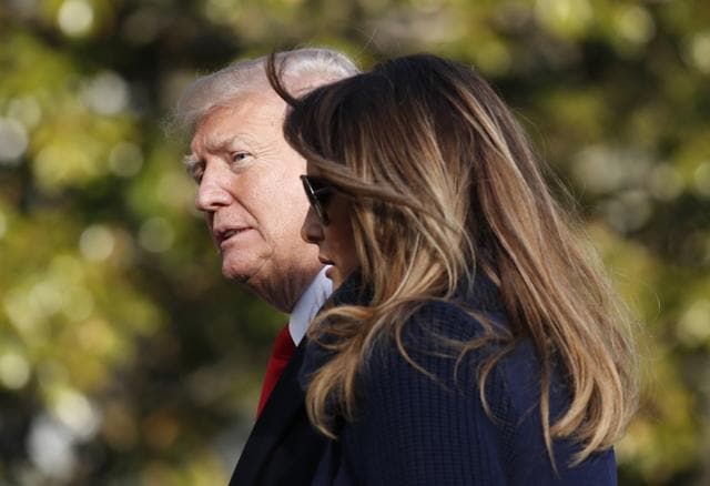 President Donald Trump, accompanied by first lady Melania Trump, walks on the South Lawn of the White House in Washington. (AP File Photo) President Donald Trump, accompanied by first lady Melania Trump, walks on the South Lawn of the White House in Washington. (AP File Photo)