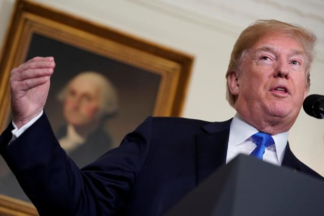 US President Donald Trump delivers remarks before signing a memorandum on intellectual property tariffs on high-tech goods from China, at the White House in Washington. (Reuters File Photo) US President Donald Trump delivers remarks before signing a memorandum on intellectual property tariffs on high-tech goods from China, at the White House in Washington. (Reuters File Photo)