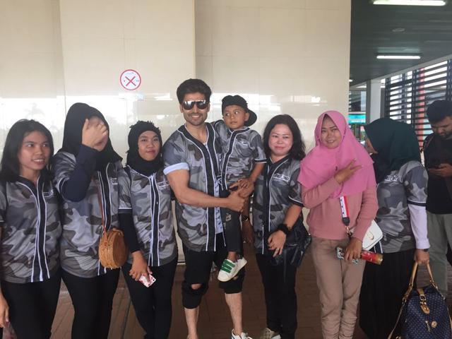 Gurmeet Choudhary with his fans in Indonesia — he spent the best part of a day with them.