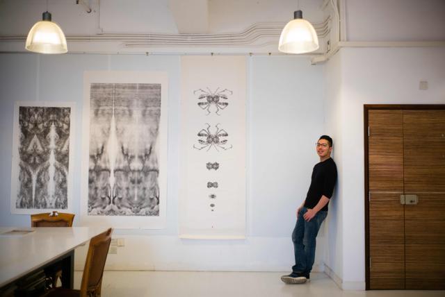 Ink artist Hung Fai, 30, who has exhibited at Art Basel four times. (AFP) Ink artist Hung Fai, 30, who has exhibited at Art Basel four times. (AFP)