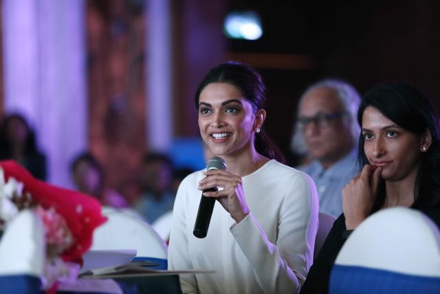 (L) Deepika at the event, (R) Deepika’s sister Anisha Padukone, who is also Director of TLLLF. (L) Deepika at the event, (R) Deepika’s sister Anisha Padukone, who is also Director of TLLLF.