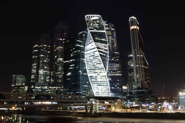 The buildings of the Moscow International Business Centre, also known as Moskva-City, before the lights were switched off for Earth Hour, in Moscow, on Saturday. (Reuters Photo) The buildings of the Moscow International Business Centre, also known as Moskva-City, before the lights were switched off for Earth Hour, in Moscow, on Saturday. (Reuters Photo)
