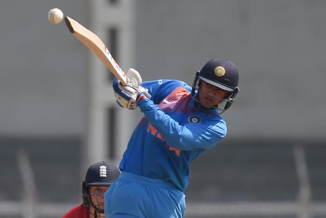 Smriti Mandhana earned the distinction of scoring the fastest fifty by an Indian in women’s T20 when she hit a half century off just 25 balls. (AFP)