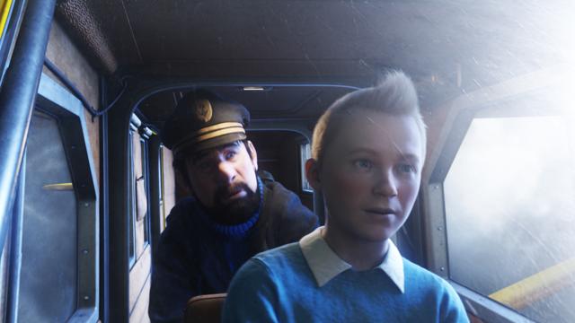 Captain Haddock (Andy Serkis) and Tintin (Jamie Bell) in The Adventures of Tintin. (WETA Digital Ltd.) Captain Haddock (Andy Serkis) and Tintin (Jamie Bell) in The Adventures of Tintin. (WETA Digital Ltd.)