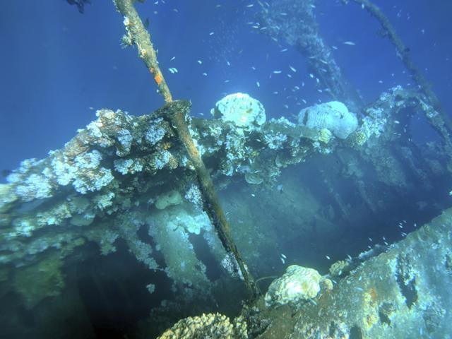 The hull of a WWII shipwreck in Chuuk Lagoon, Micronesia. The US sank more than 50 Japanese ships in the lagoon. It is one of the world's premier destinations for scuba diving. (AP) The hull of a WWII shipwreck in Chuuk Lagoon, Micronesia. The US sank more than 50 Japanese ships in the lagoon. It is one of the world's premier destinations for scuba diving. (AP)