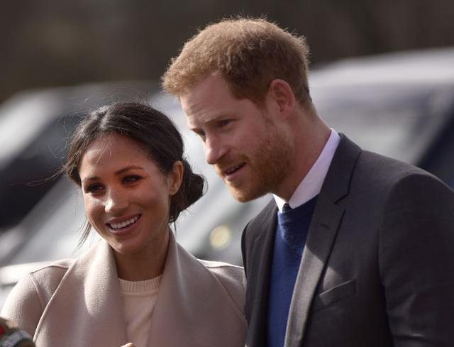 Britain's Prince Harry and US actor Meghan Markle arrive at the Eikon Centre in Lisburn. (AFP) Britain's Prince Harry and US actor Meghan Markle arrive at the Eikon Centre in Lisburn. (AFP)