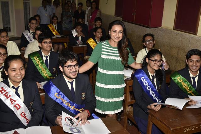 Rani Mukerji at the song launch of her upcoming film Hichki in Mumbai on Feb 20, 2018. (IANS) Rani Mukerji at the song launch of her upcoming film Hichki in Mumbai on Feb 20, 2018. (IANS)