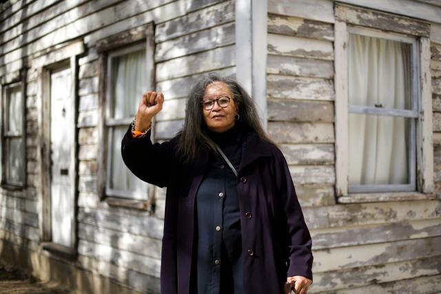 Rhea McCauley, niece of Rosa Parks, poses in front of the rebuilt house of Rosa Parks, in Berlin. (AP) Rhea McCauley, niece of Rosa Parks, poses in front of the rebuilt house of Rosa Parks, in Berlin. (AP)