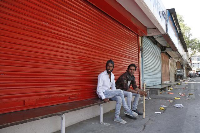 An empty market in Ajmer. (HT Photo) An empty market in Ajmer. (HT Photo)