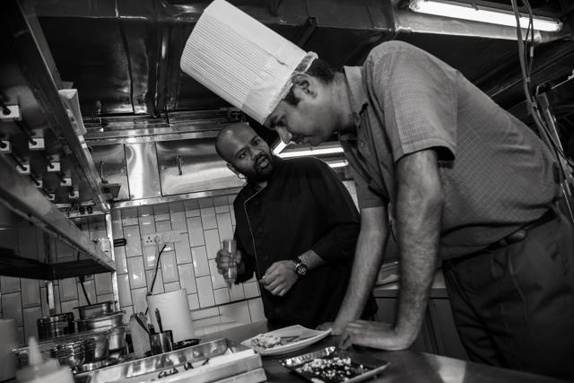 Baker Ankit Bharadwaj learns creative plating from talented chef Siddharth Chogle at Kiara Soul Kitchen. (Photo: Jasjeet Plaha/HT) Baker Ankit Bharadwaj learns creative plating from talented chef Siddharth Chogle at Kiara Soul Kitchen. (Photo: Jasjeet Plaha/HT)
