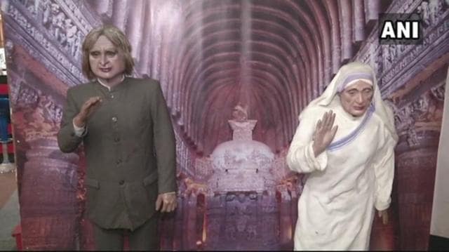 Wax statues of Dr APJ Abdul Kalam and Mother Teresa. (ANI/Twitter) Wax statues of Dr APJ Abdul Kalam and Mother Teresa. (ANI/Twitter)