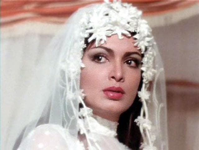 Parveen Babi in a still from her film Amar Akbar Anthony. Parveen Babi in a still from her film Amar Akbar Anthony.