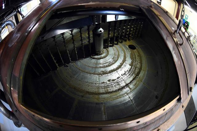 An interior view of the 'Mash Tun', which is used in the first stage of whisky production. (AFP PHOTO / ANDY BUCHANAN) An interior view of the 'Mash Tun', which is used in the first stage of whisky production. (AFP PHOTO / ANDY BUCHANAN)