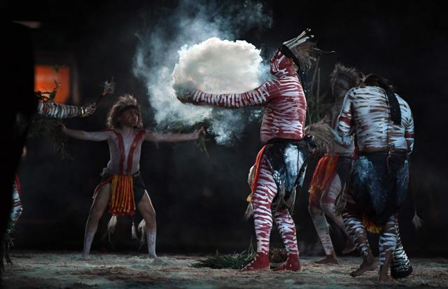 Performers take part in the opening ceremony of the 2018 Gold Coast Commonwealth Games at the Carrara Stadium on the Gold Coast. (AFP) Performers take part in the opening ceremony of the 2018 Gold Coast Commonwealth Games at the Carrara Stadium on the Gold Coast. (AFP)