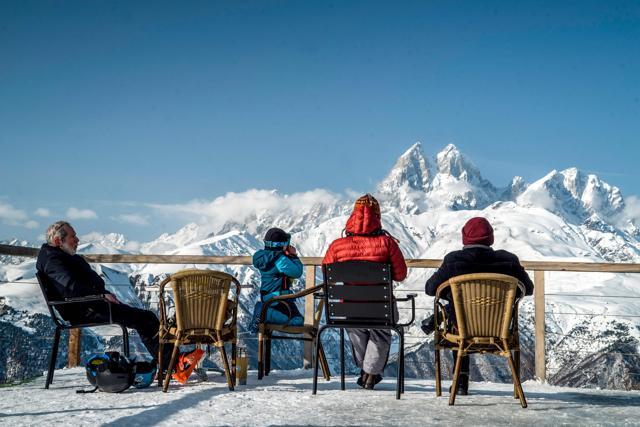 People relax at the Hatsvali ski-resort. (AFP) People relax at the Hatsvali ski-resort. (AFP)