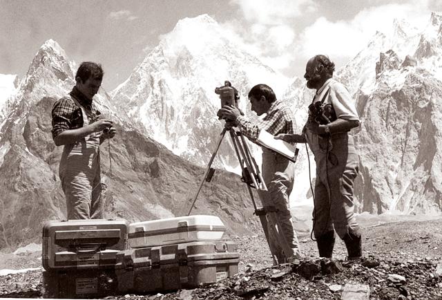 Survey of the Karkoram Peaks in the 1930s. (Courtesy Legendary Maps From The Himalayan Club) Survey of the Karkoram Peaks in the 1930s. (Courtesy Legendary Maps From The Himalayan Club)