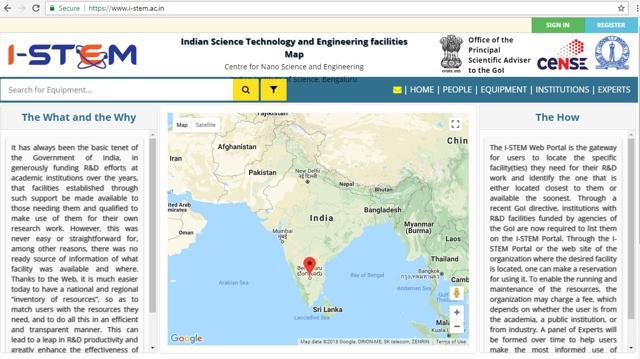 The homepage of the website on which higher educational institutions have to furnish information about existing facilities. The homepage of the website on which higher educational institutions have to furnish information about existing facilities.