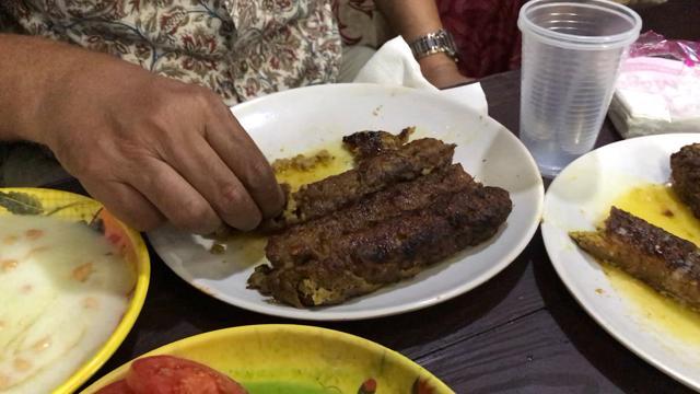 Qureshi Corner makes seekh kababs with three kinds of meat – chicken, goat meat and buffalo meat. And they also serve rolls. (HT Photo) Qureshi Corner makes seekh kababs with three kinds of meat – chicken, goat meat and buffalo meat. And they also serve rolls. (HT Photo)