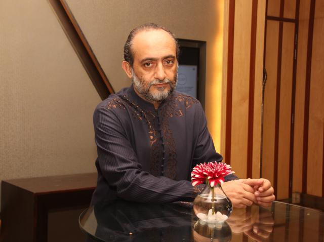 Artist Sanjay Bhattacharyya. (Shivam Saxena/HT Photo)