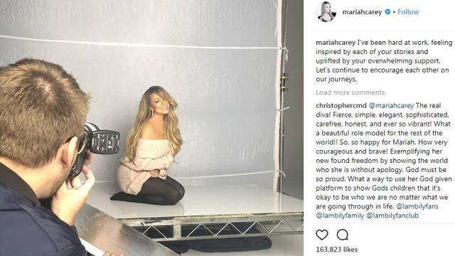 The Instagram post where Mariah Carey thanks fans for their support. (Instagram)