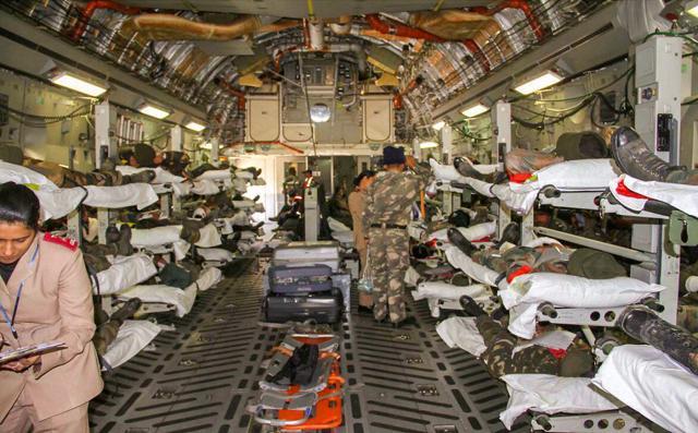 As part of the ongoing massive IAF exercise ‘Gagan Shakti-2018’, the Indian Air Force conducted a Mass Casualty Air Evacuation Drill in the Northern sector. (PTI) As part of the ongoing massive IAF exercise ‘Gagan Shakti-2018’, the Indian Air Force conducted a Mass Casualty Air Evacuation Drill in the Northern sector. (PTI)