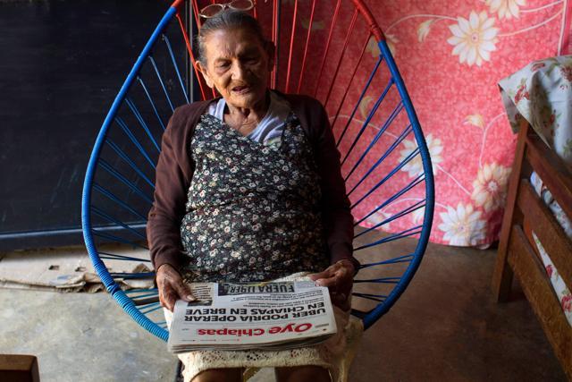 Guadalupe Palacios Garcia enrolled in a literacy program when she was 92 years old. (AFP) Guadalupe Palacios Garcia enrolled in a literacy program when she was 92 years old. (AFP)