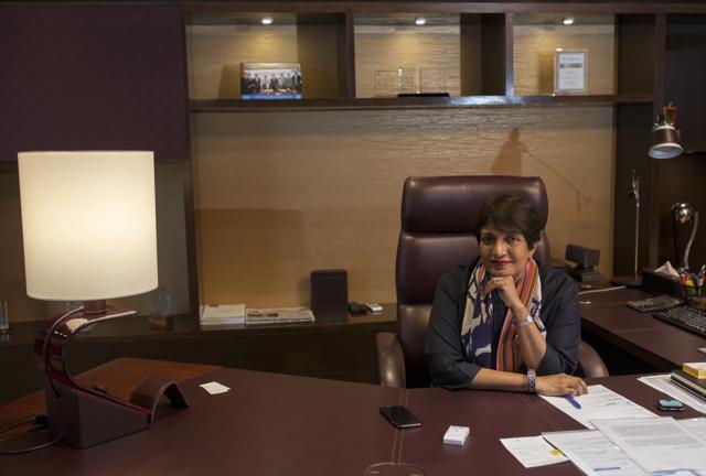 Sima Kamil, chief executive officer of United Bank Ltd., poses for a photograph in Karachi, Pakistan, on Wednesday, April 4, 2018. Pakistan’s second-largest bank by assets aims to double its current-account deposits in five years as it extends its reach into the nation’s rising middle class through new technology and a branch revamp. (Asim Hafeez/Bloomberg) Sima Kamil, chief executive officer of United Bank Ltd., poses for a photograph in Karachi, Pakistan, on Wednesday, April 4, 2018. Pakistan’s second-largest bank by assets aims to double its current-account deposits in five years as it extends its reach into the nation’s rising middle class through new technology and a branch revamp. (Asim Hafeez/Bloomberg)