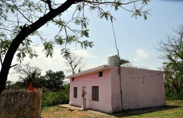 The temple where it is alleged the crime took place in Rasana, 55 km from Jammu town (Nitin Kanotra / HT )