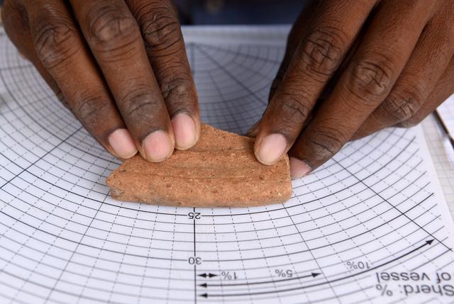 Equipment is hard to come by on independent digs, so measurements are often done using tools from a basic geometry box. (Satyabrata Tripathy/HT Photo)