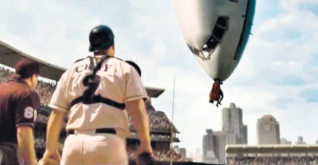 In Superman Returns (2006), Brandon Routh takes a plane that’s on fire and sets it down — gently — in the middle of a packed ball park. Does it get any cooler?