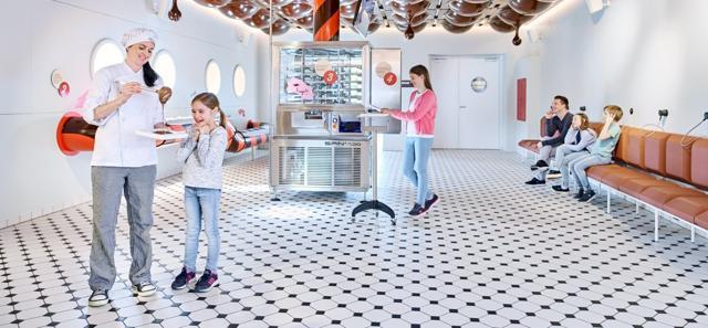 hildren and adults can mould their own bar of chocolate and explore the newest exquisite chocolate creations in the Boutique Frey. (chocolarium.ch) hildren and adults can mould their own bar of chocolate and explore the newest exquisite chocolate creations in the Boutique Frey. (chocolarium.ch)