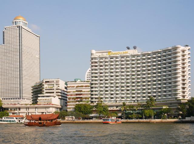 Chao Phraya river with boat and Shangri-La hotel, in Bangkok. (Shutterstock) Chao Phraya river with boat and Shangri-La hotel, in Bangkok. (Shutterstock)